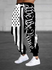 Patriotic Grunge Flag Constitution Scroll 3D All Over Print Sweatpants