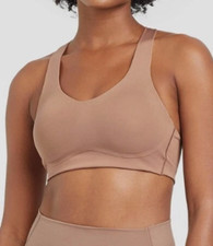 NEW All In Motion High Support Wireless Convertible Strap Bra Taupe Size 42D