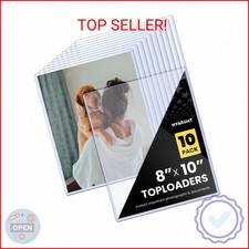 HYARUAT 8x10 Toploaders - Clear Rigid Plastic Sleeves 10 Pack , Hard Sheet Prot