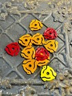 Vintage 45 RPM plastic adapters, with drilled hole to make a necklace or keyring — photo 2