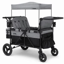 Jeep Wrangler Deluxe 4 Seater Stroller Wagon by -  Quad Stroller Wagon for 4 ...