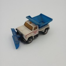 Matchbox Highway Snow Plow Truck Whiteblu Chevrolet Plowmaster 6000 183 Scale