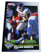 1991 Score #506 William Roberts New York Giants NFL Football Card (I5