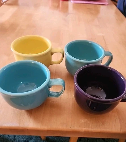 4 Fiesta Chili Soup Mugs Large  Homer Laughlin FiestaWare