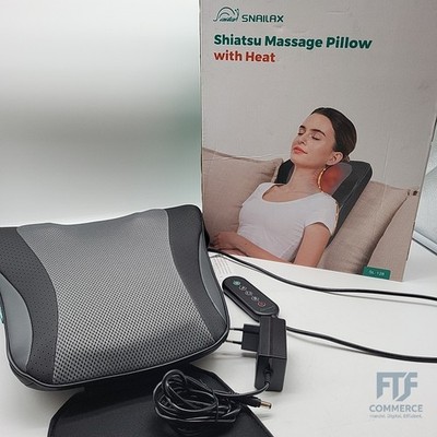 Snailax Massagegerät Rücken Nacken, Nackenmassagegerät mit Wärme, Shiatsu Rücken