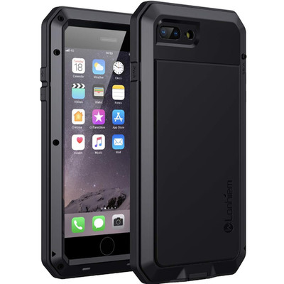 360° Schutzhülle für iPhone 7 Plus / 8 Plus, stoßfest, schwarz