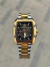 Versace Luxury Skeleton Automatic Style Watch 40-42mm Two Tone Gold Silver Stain