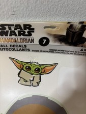 Lot 3 Star Wars The Mandalorian Baby Yoda The Child Grogu Wall Decals Stickers