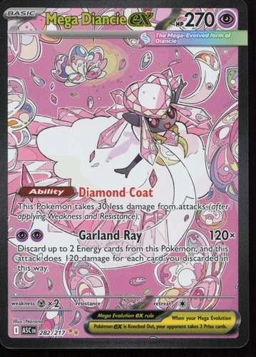 MEGA DIANCIE EX 282/217 ASCENDED HEROES POKEMON HOLO NM/M
