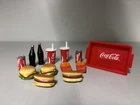 Vintage Merchant Store Toy Dollhouse Coca-Cola Fast Food Restaurant Food