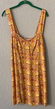 FREE PEOPLE WOMENS FLORAL SASHA MINI SUNSHINE COMBO DRESS PREOWNED - SIZE LARGE