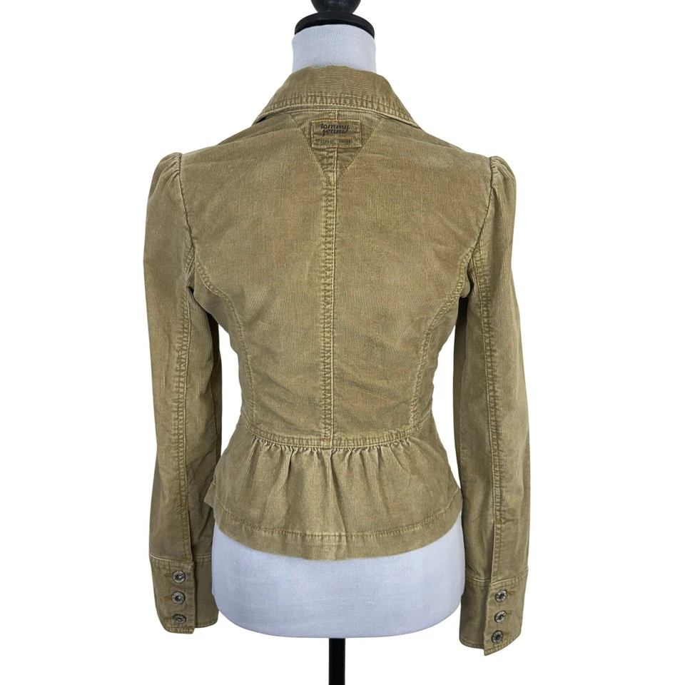 Tommy Jeans De Colección Pana Blazer Chaqueta Marrón Tostado Para Mujer Pequeña S Informal Blazer Foto 4 de 4