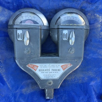 Vintage Gray Duncan 60 Double Head Parking Meter ~ From Chicago
