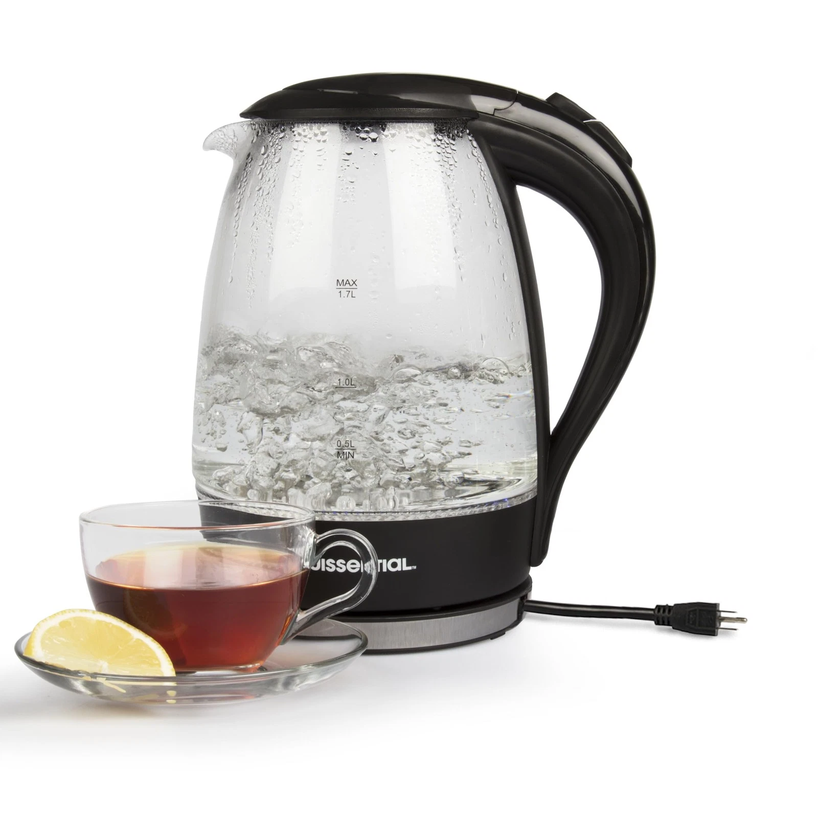 Electric Water Tea Kettle (1.7Liters) -Fast Heating w Auto Shut-Off, Boil-Dry...