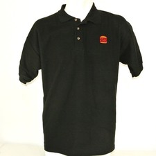 BURGER KING Fast Food Employee Uniform Polo Shirt Black Size S Small NEW