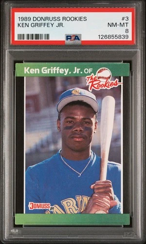 126855839 Ken Griffey Jr 1989 Donruss The Rookies #3 RC PSA 8