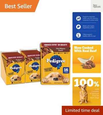 Choice Cuts in Gravy Wet Dog Food, Adult Soft Wet Dog Food, Filet Mignon Flav...