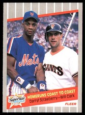 Homeruns Coast to Coast (Darryl Strawberry / Will Clark) 1989 Fleer #632