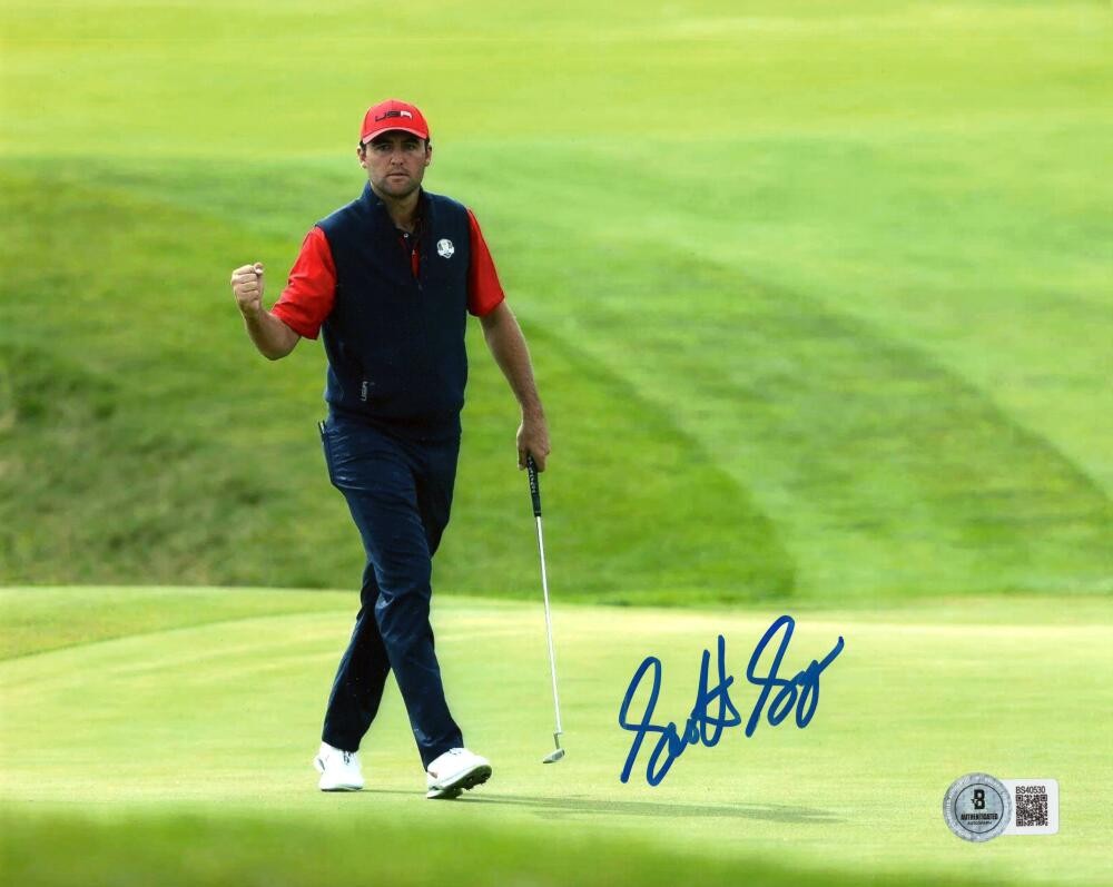 Scottie Scheffler Autographed Signed 8x10 Photo Masters Golf Champion Beckett COA 