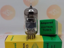 1x Amperex ECC88 6DJ6 D-getter - Bugle Boy Label - Heerlen 1958 - Strong