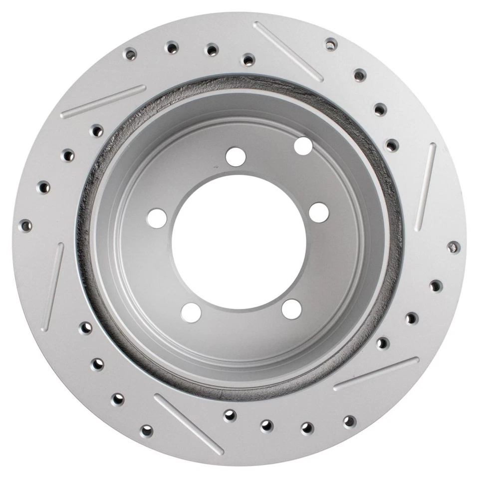 Par trasero recubierto ranurado perforado de rotor de freno Performance para Mitsubishi Foto 3 de 4