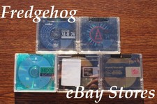 5 x  ASSORTED BRANDS 74 MIN USED MINIDISCS - TESTED AND BLANKED - WITH CASES