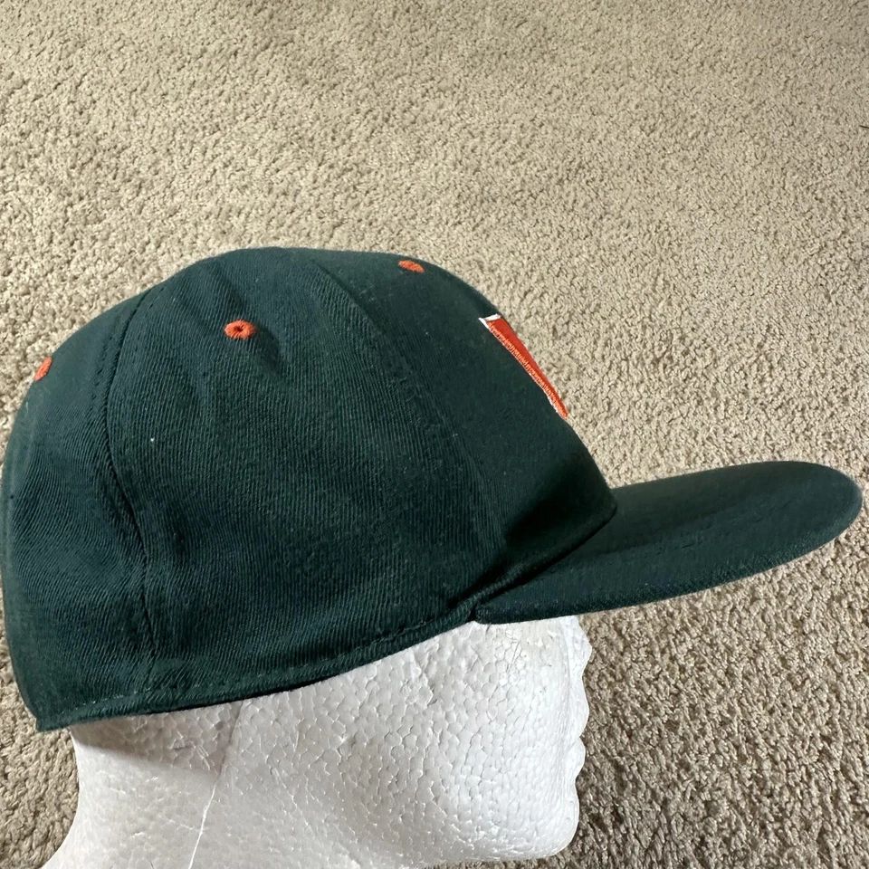 Vintage Miami Hurricanes Hat Cap Fitted Mens 7 1/4 NCAA Baseball M Logo 90s - Image 4 of 4