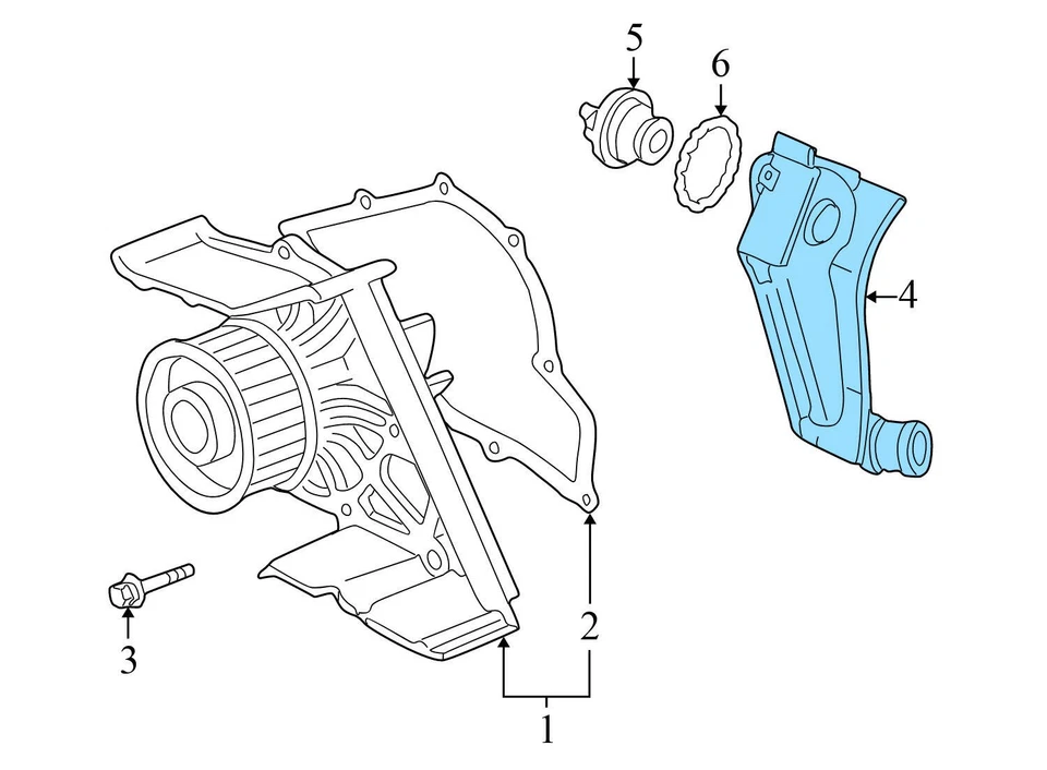 VW PASSAT 2001-2005 - Carcasa termostato 078121121 k Foto 3 de 4