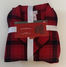 Flannel Pajamas Mens Medium Red Plaid