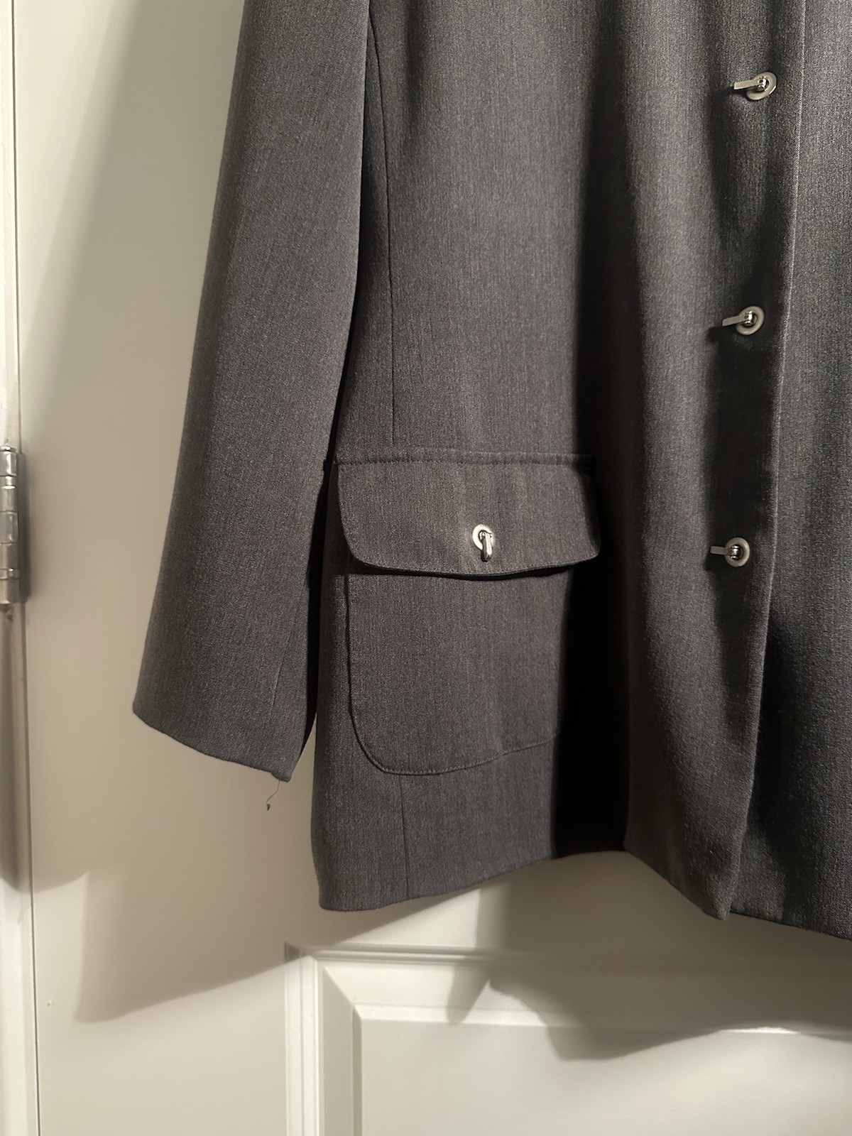 Dialogue Gray Steel Buttoned Jacket - image 3