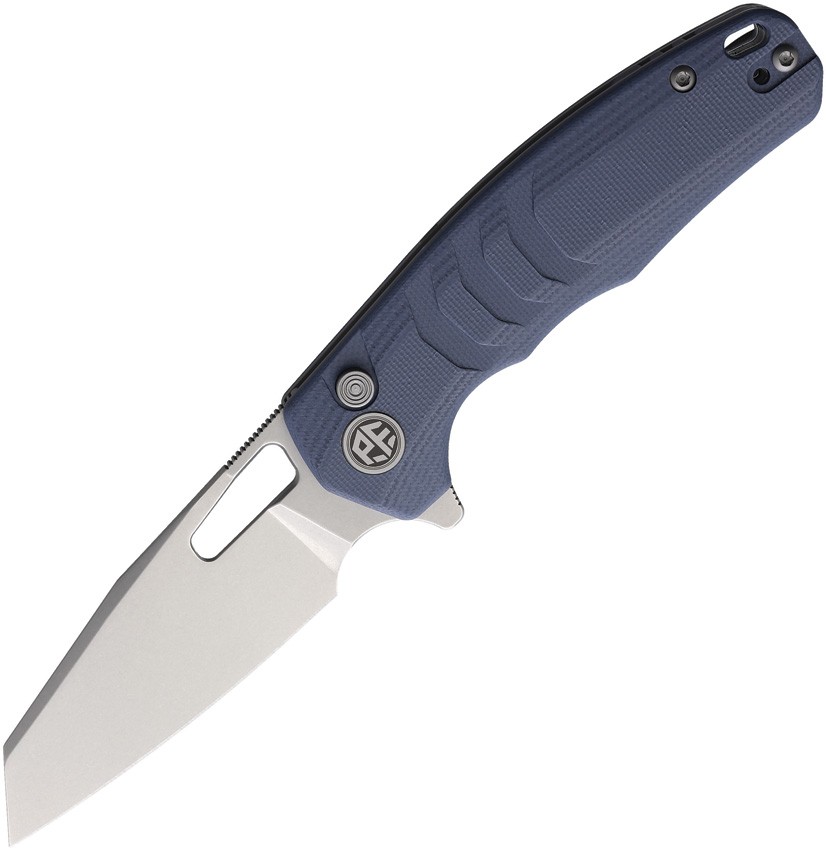 Petrified Fish Trilobite Blue G10 Folding 14C28N Sandvik Pocket Knife FE17BW