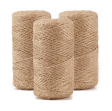 984 FT Natural Jute Twine, 3ply Thin Ribbon Hemp Twine for Gardening, Plant, ...