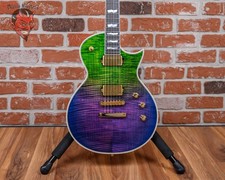 ESP Original Series Custom Shop Eclipse CTM FM Flame Maple Top in Purple Green