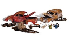 Woodland Scenics HO 1/87 Scale '30s JUNK CARS rusted junkyard AutoScenes AS5563
