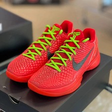 Kobe 6 Protro Reverse Grinch Red FV4921-600 Men's Size US 7 - 12