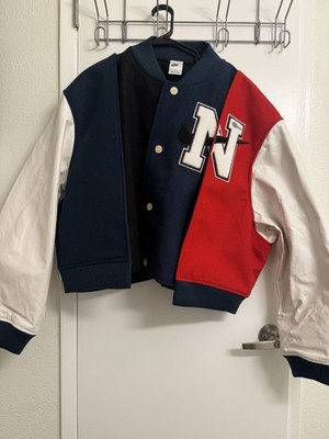 Womens Nike by YOON Oversized Varsity Jacket FZ0280 010 Size XL