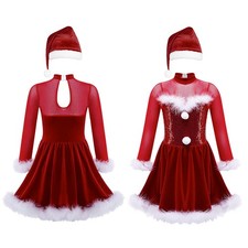 Kids Girls Tutu Skirts Recital Set Dress Up Costume Festive Xmas Outfits Party