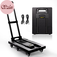 Folding Hand Truck 500Lbs, Portable Heavy Duty Dolly Cart, 6 Wheels Collapsible