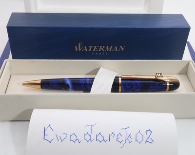 Waterman PHILEAS Ballpoint Pen, NOS, Blue  Marble, GT, Look, Nice