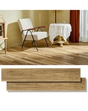 Floor Tiles Peel and Stick Vinyl Floor 36 x 6 Light Brown Wood Panel 12 Packs