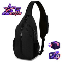 Sling Rucksack Schultertasche Klein Crossbody UmhäNgetasche Mit KopfhöRerloch