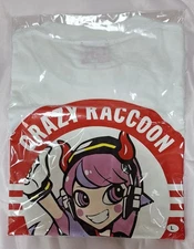M4h Crazy Raccoon CR Selly T-shirt L White Anime Character Merch Japan Anime Ga
