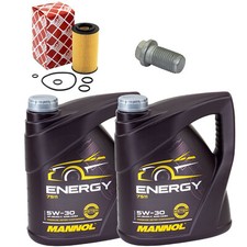 Motor&ouml;l Set MANNOL 5W-30 8 Liter + &Ouml;lfilter + Schraube f&uuml;r Mercedes E-Klasse CLK