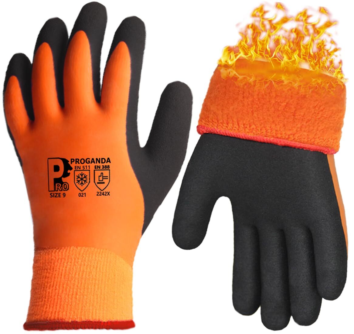 PROGANDA Waterproof Thermal Winter Work Gloves Superior Grip