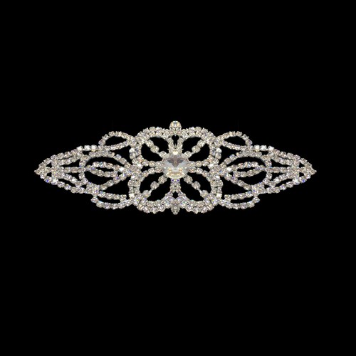 Rhinestone Diamante Motif Sew On Applique For Wedding Bridal Prom Gown & Dresses - Picture 24 of 102