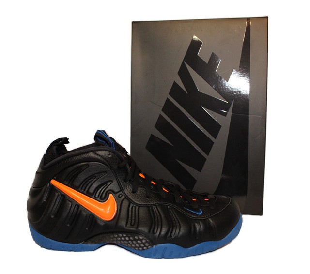 Nike Air Foamposite Pro Knicks NYK 624041-010 Black Orange Blue Mens Sz 9.5 New | eBay