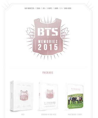 BTS - Memories of 2015 Official DVD Photobook Brand New & Factory