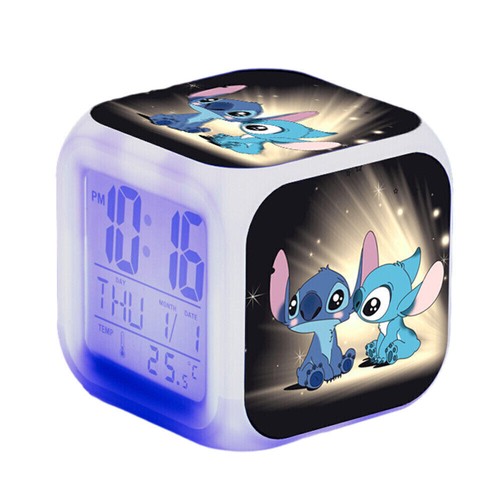 Stitch Wecker Digital Kinderwecker mit Nachtlicht Farbwechsel Deko Kinderzimmer/ - Bild 5 von 27