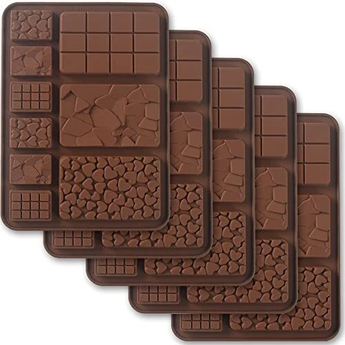 BREAK APART SILICONE CHOCOLATE MOLDS CHOCOLATE BAR MOLDS HOMEMADE PROTEIN  AND EN