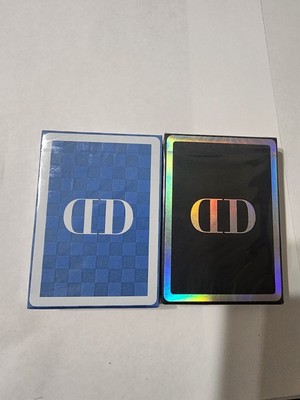 2 Decks Of  Anyone Worldwide Holographic Tuck & Denim Blue Dan & dave Cards 500